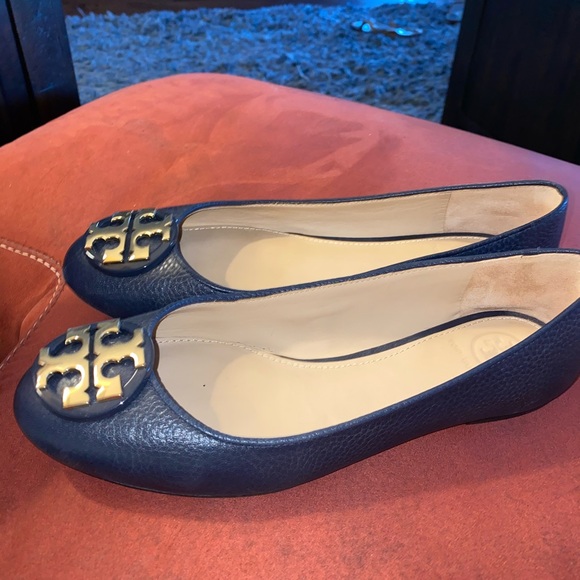 TORY BURCH navy flats - Picture 1 of 2